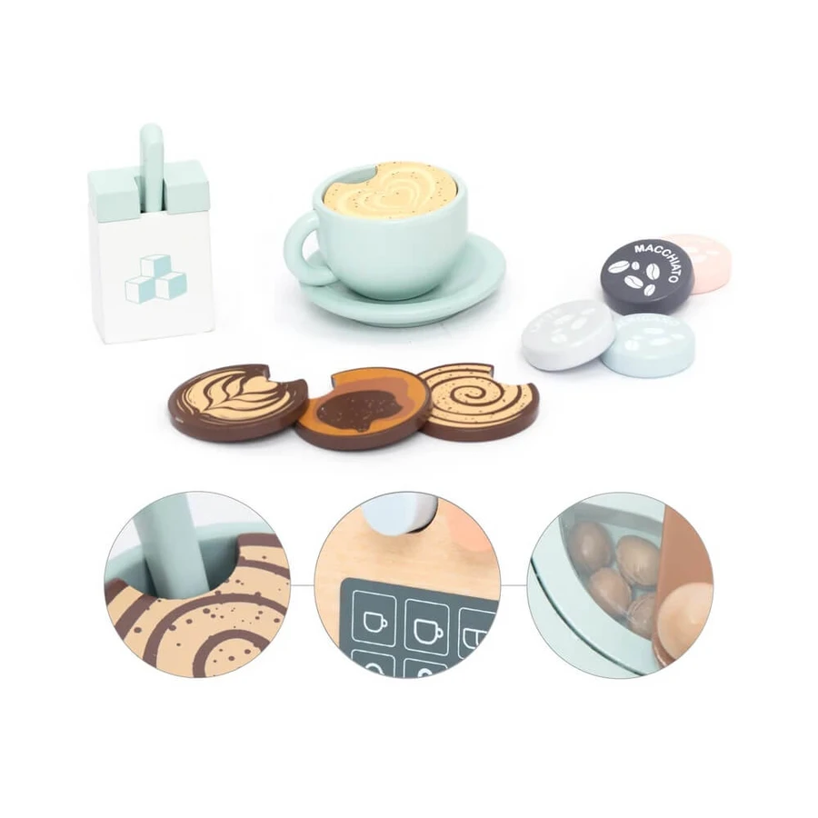 Juego de rol Máquina de café con accesorios, UMU Toys