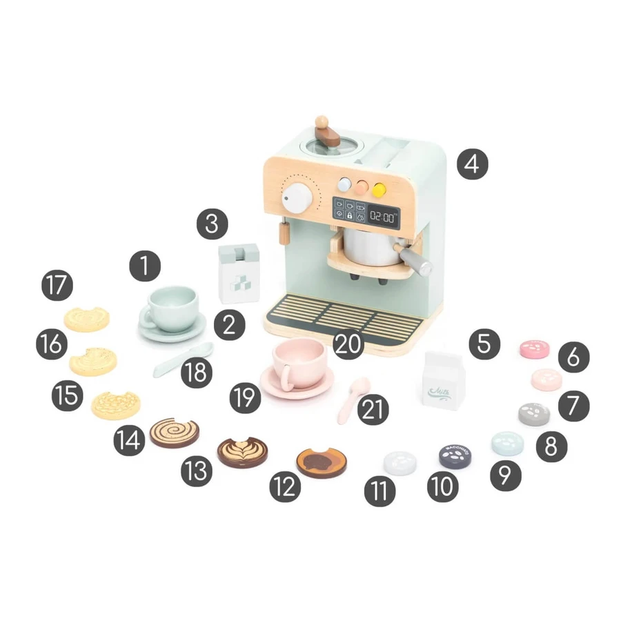 Juego de rol Máquina de café con accesorios, UMU Toys