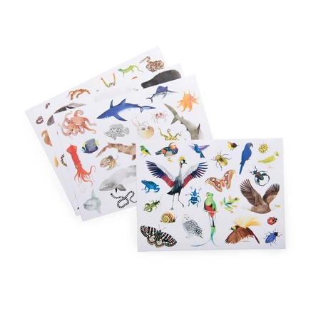 Herpositioneerbare stickers Dieren van de Wereld, Moulin Roty