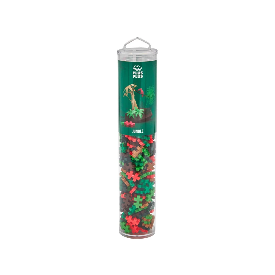 Plus-Plus Baukasten, 240 Teile, Jungle Mix, Dschungelfarben