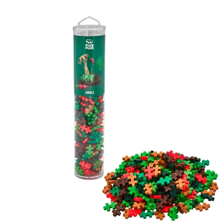 Plus-Plus Baukasten, 240 Teile, Jungle Mix, Dschungelfarben