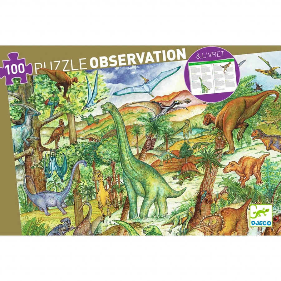 Djeco Dinosaurussen observatiepuzzel