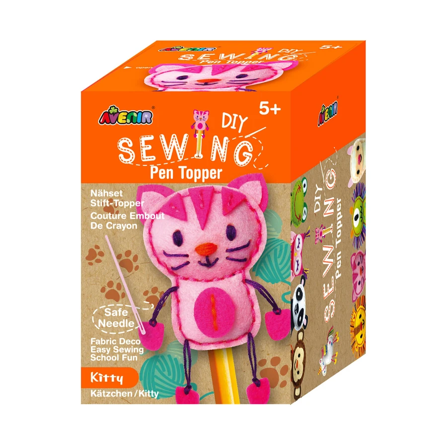 Set de couture DIY - décoration porte-crayon - chaton