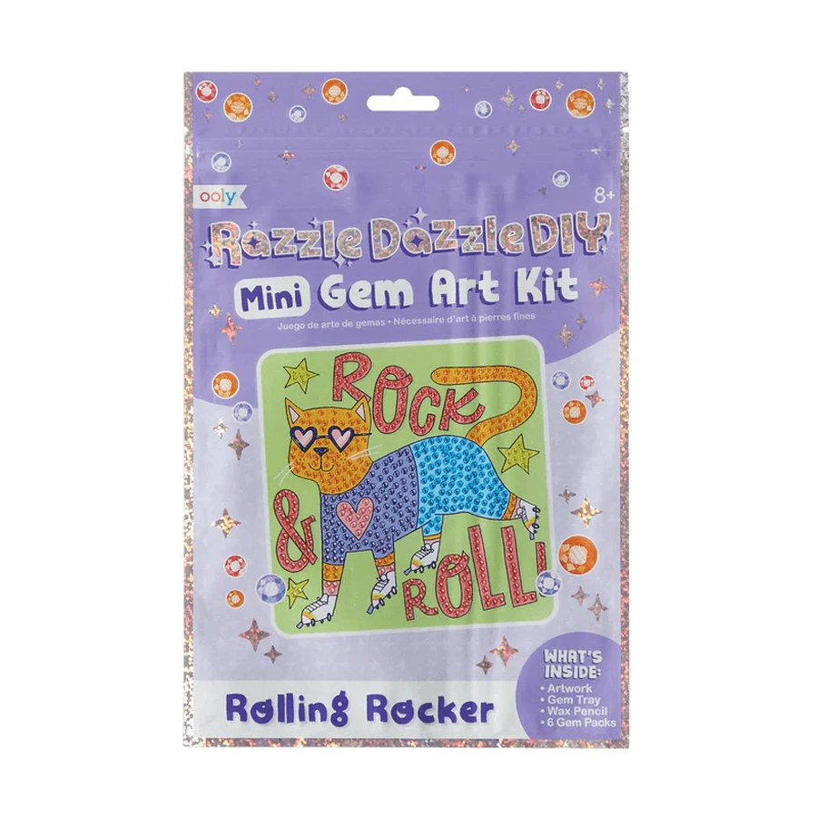 Mini atelier créatif de bricolage avec des diamants - Rolling Rocker