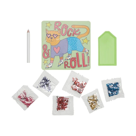 Mini atelier créatif de bricolage avec des diamants - Rolling Rocker