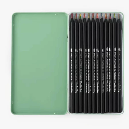Set of 12 multicolored colored pencils, Moulin Roty
