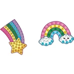 Set créatif super rapide, autocollants BIG DOTZ - Étoile, comète et arc-en-ciel