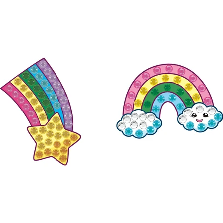 Set créatif super rapide, autocollants BIG DOTZ - Étoile, comète et arc-en-ciel