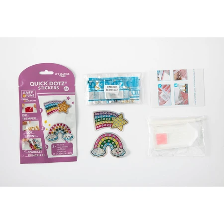 Set créatif super rapide, autocollants BIG DOTZ - Étoile, comète et arc-en-ciel