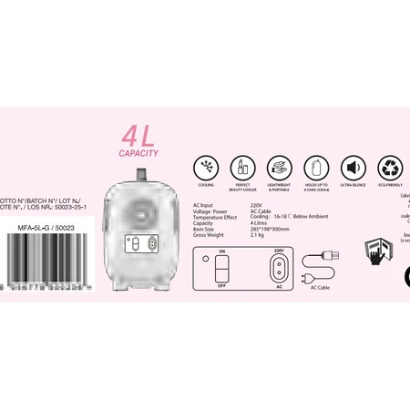 Beauty Routine Beauty Routine Mini réfrigérateur à cosmétiques, 4 l