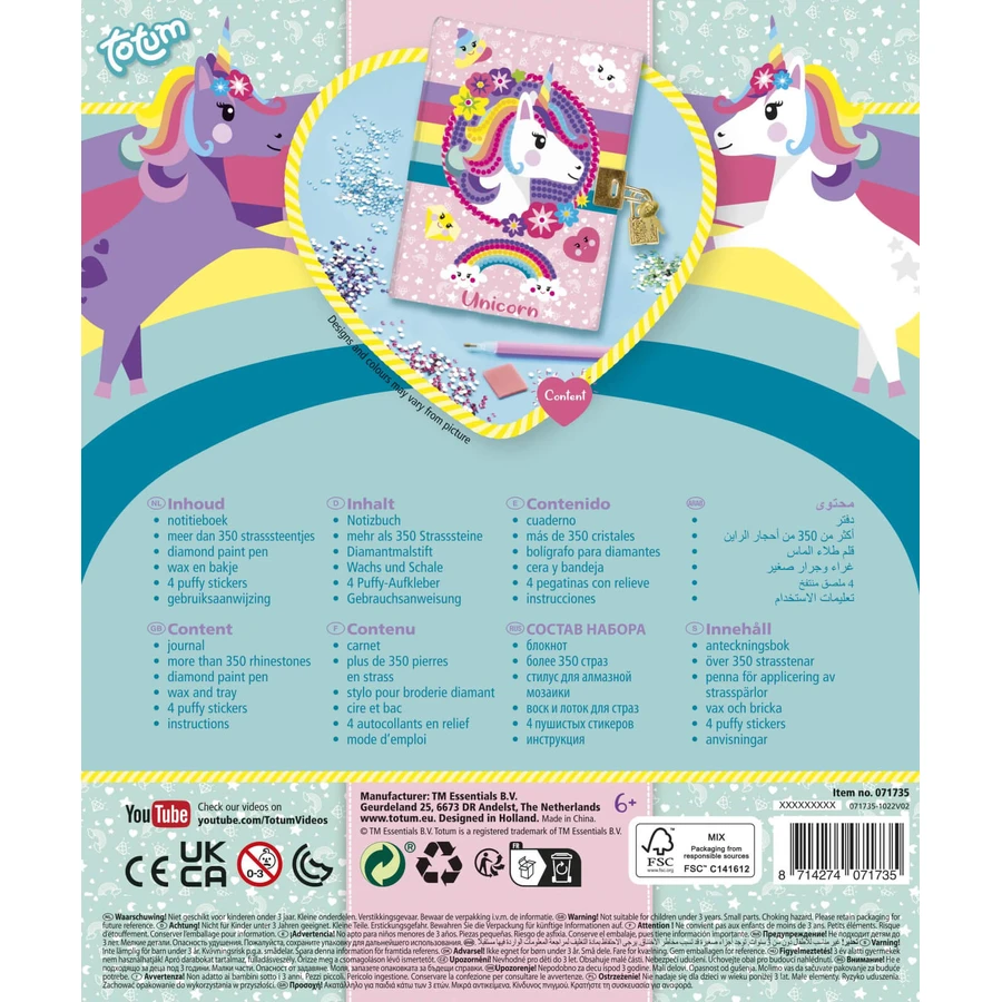 Set créatif Mon agenda licorne et diamant