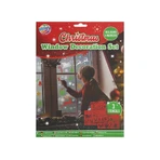 Christmas-themed window decoration set with markers and Christmas themed window decorations