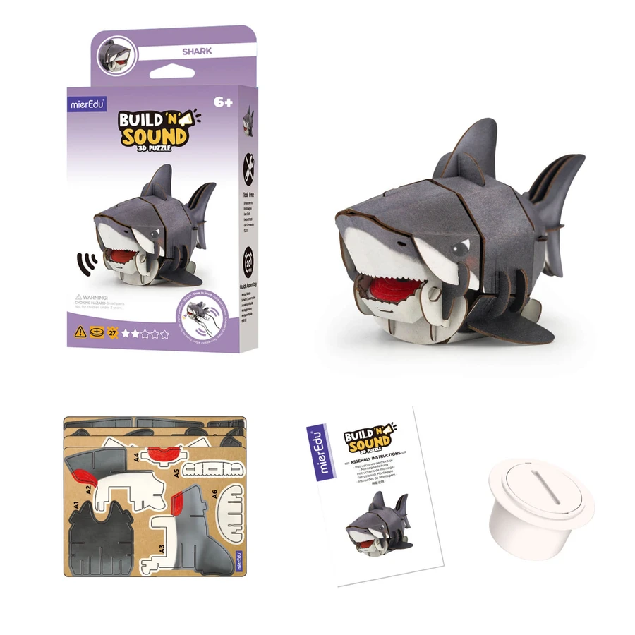 3D Sound Puzzle - Shark, Build 'n' Sound
