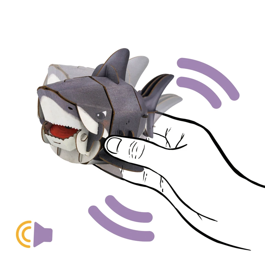 3D Sound Puzzle - Shark, Build 'n' Sound
