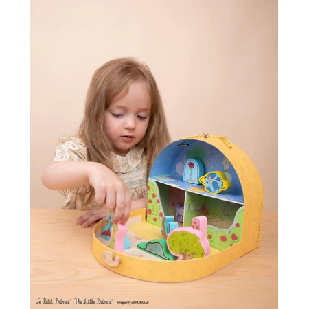 Spielset mit 10 Holzfiguren, tragbar - Little Print