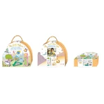 Spielset mit 10 Holzfiguren, tragbar - Little Print