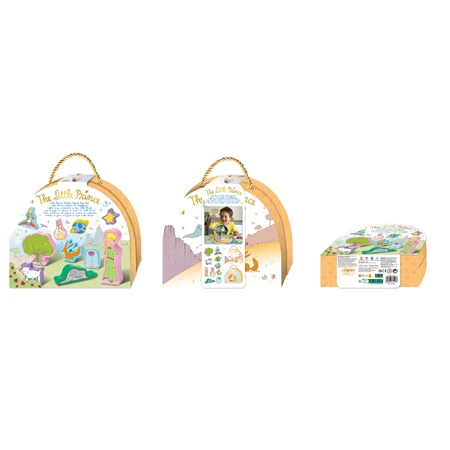 Spielset mit 10 Holzfiguren, tragbar - Little Print