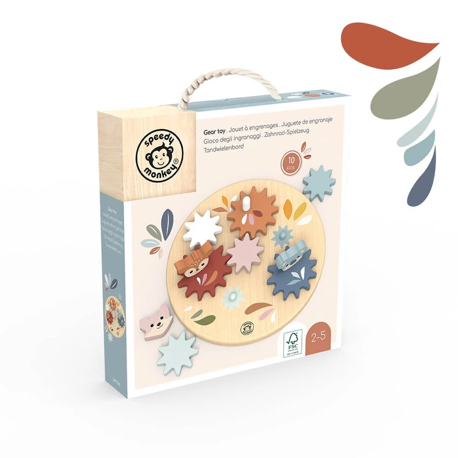 Jucarie interactiva cu roti dintate, Speedy Monkey