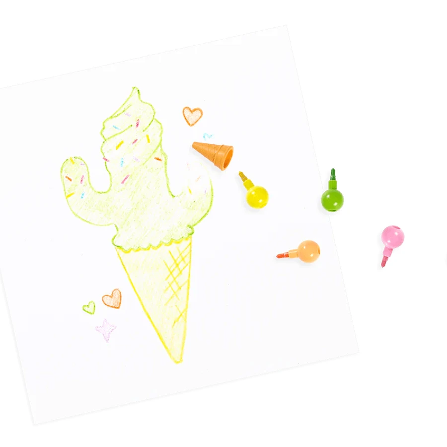 Rainbow Scoops crayons and scented eraser
