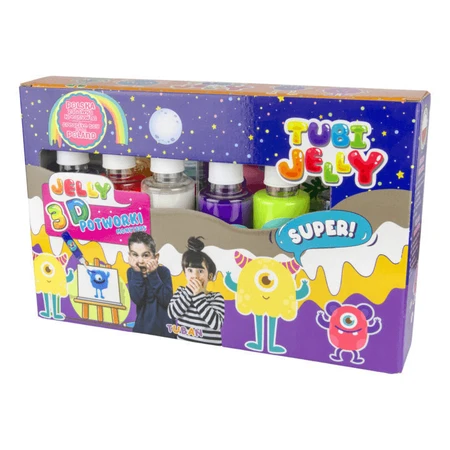 SET TUBES JELLY (gel de modelage) avec 6 couleurs - MONSTRI