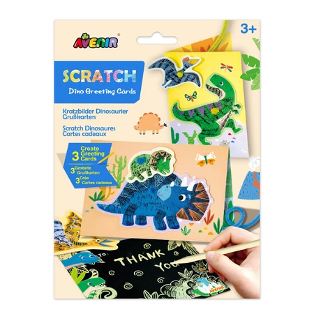 Scratch and Make Grußkarten Set - Dinosaurier
