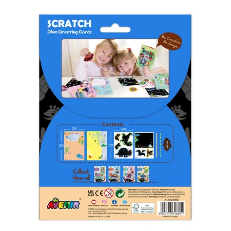 Scratch and Make Grußkarten Set - Dinosaurier