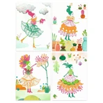 Kreatives Spiel mit Blumenmädchen-Stempeln, Djeco