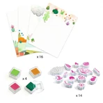 Kreatives Spiel mit Blumenmädchen-Stempeln, Djeco