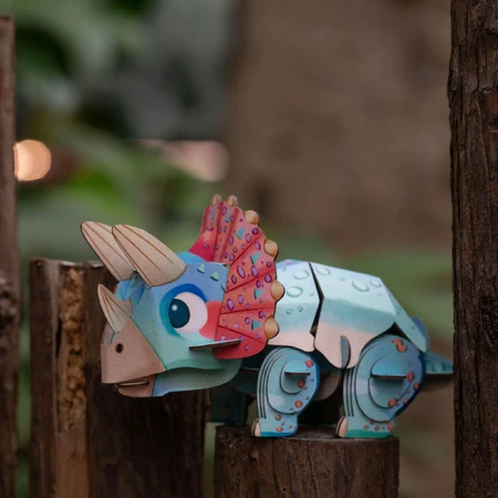 3D Sound Puzzle - Triceratops, Build 'n' Sound
