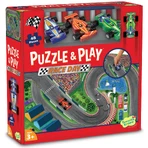 Juego 2 en 1, Puzzle y juego, Coches de carreras, Reino pacífico