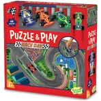 Juego 2 en 1, Puzzle y juego, Coches de carreras, Reino pacífico