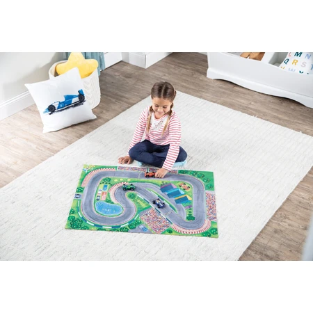 Juego 2 en 1, Puzzle y juego, Coches de carreras, Reino pacífico