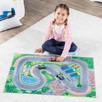 Juego 2 en 1, Puzzle y juego, Coches de carreras, Reino pacífico