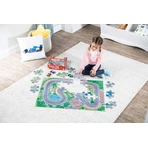 Juego 2 en 1, Puzzle y juego, Coches de carreras, Reino pacífico