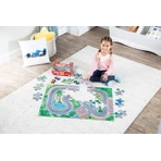 Juego 2 en 1, Puzzle y juego, Coches de carreras, Reino pacífico