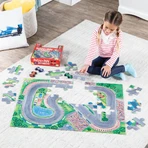 Juego 2 en 1, Puzzle y juego, Coches de carreras, Reino pacífico