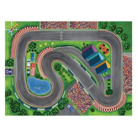 Juego 2 en 1, Puzzle y juego, Coches de carreras, Reino pacífico