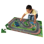 Juego 2 en 1, Puzzle y juego, Coches de carreras, Reino pacífico