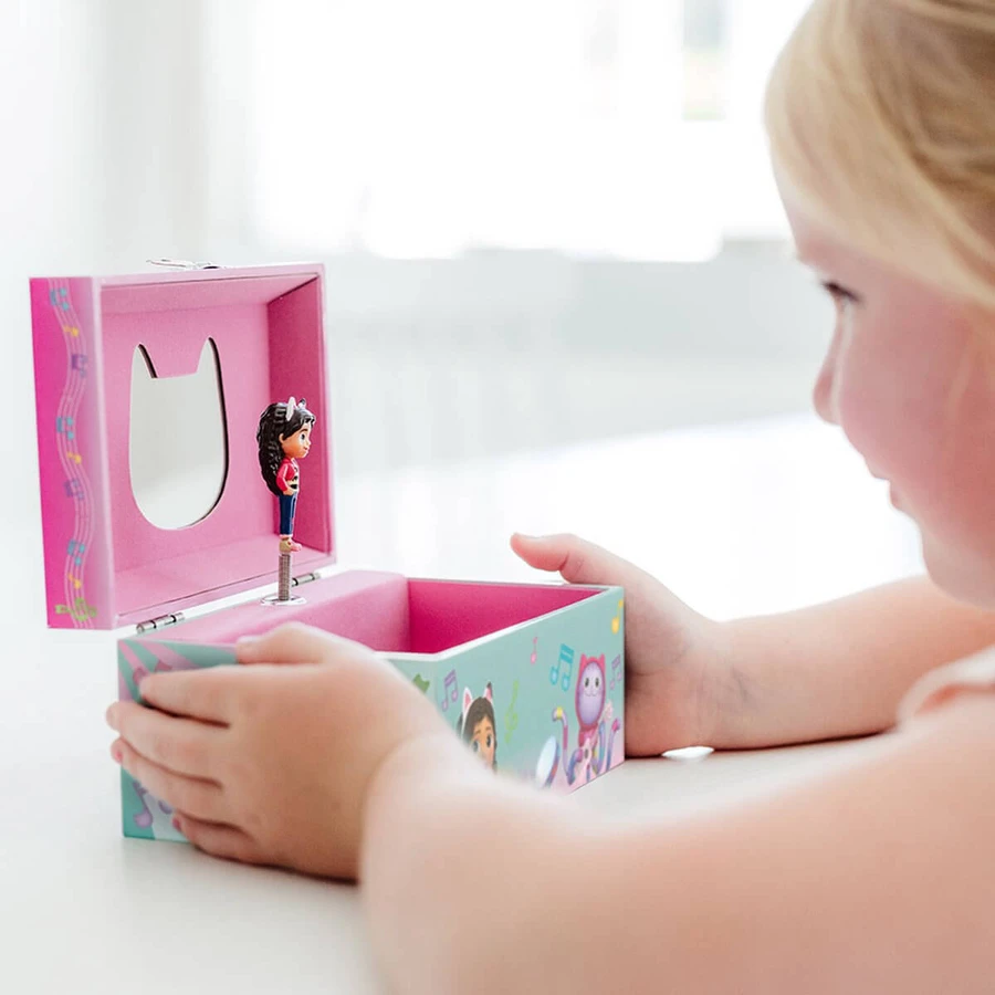 Portagioie musicale con statuetta Gabby Dollhouse e specchio