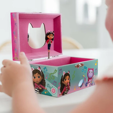 Portagioie musicale con statuetta Gabby Dollhouse e specchio