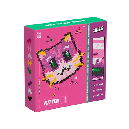 Puzzles numéricos Plus-Plus, 500 piezas, Gatito