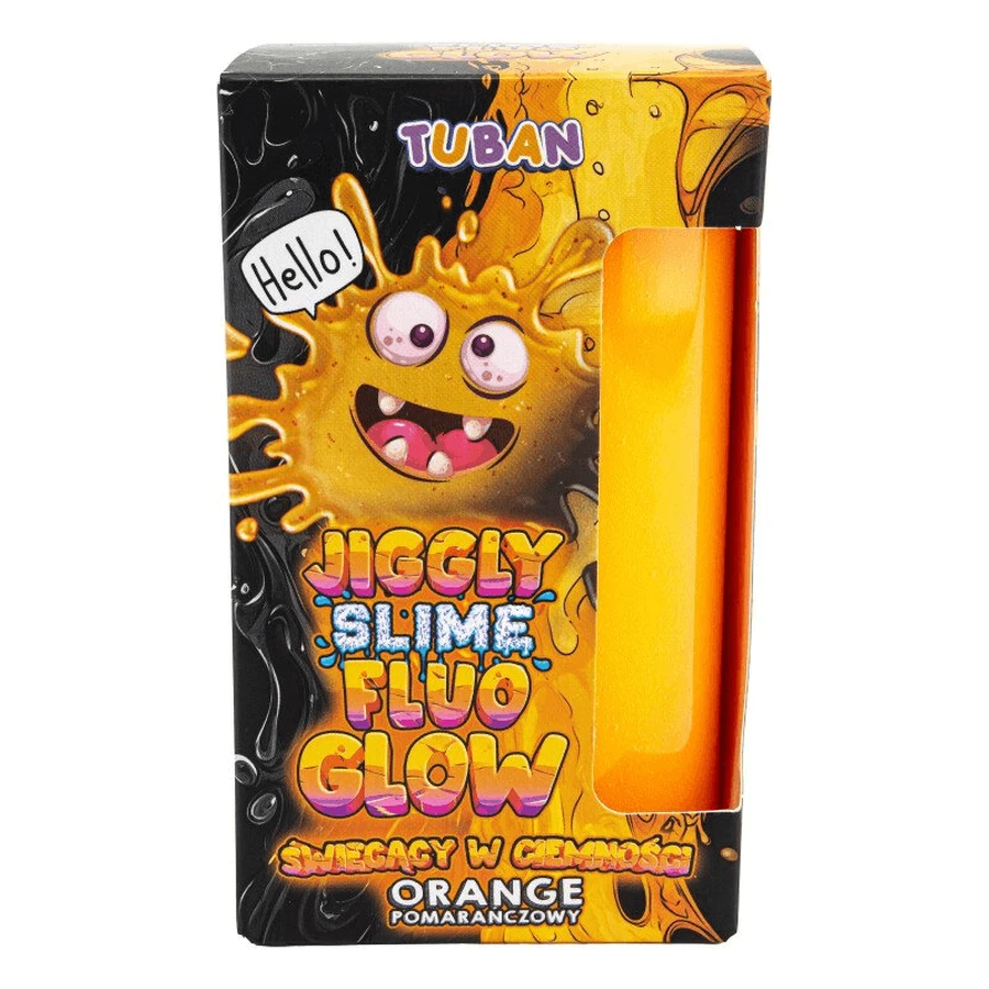 Set DIY Experimente JIGGLY SLIME SLIME FLUO GLOW JIGGLY SLIME FLUO GLOW - PORTOCALIU 430 g