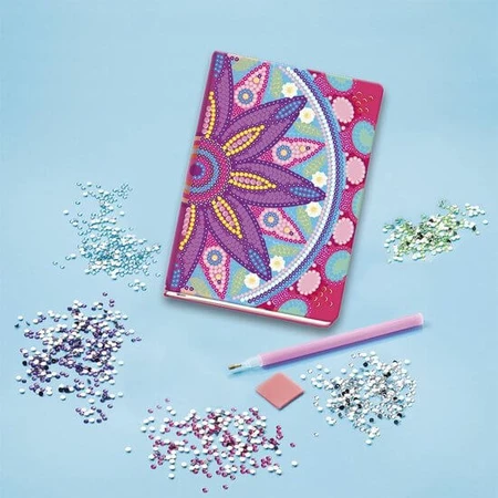 DIY-Set Mein Tagebuch mit Mandala-Blume und Diamanten
