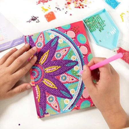 DIY-Set Mein Tagebuch mit Mandala-Blume und Diamanten
