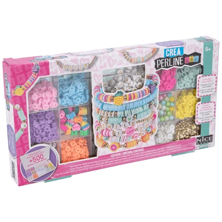 Kreatives DIY-Set - Halsketten und Armbänder mit Heishi Pop Perlen, 500 Stück, ABC Beads