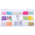 Kreatives DIY-Set - Halsketten und Armbänder mit Heishi Pop Perlen, 500 Stück, ABC Beads