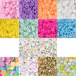 Kreatives DIY-Set - Halsketten und Armbänder mit Heishi Pop Perlen, 500 Stück, ABC Beads