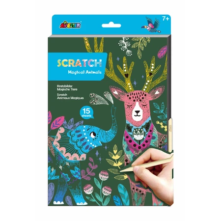 A4 Scratch off set - Magische Tiere