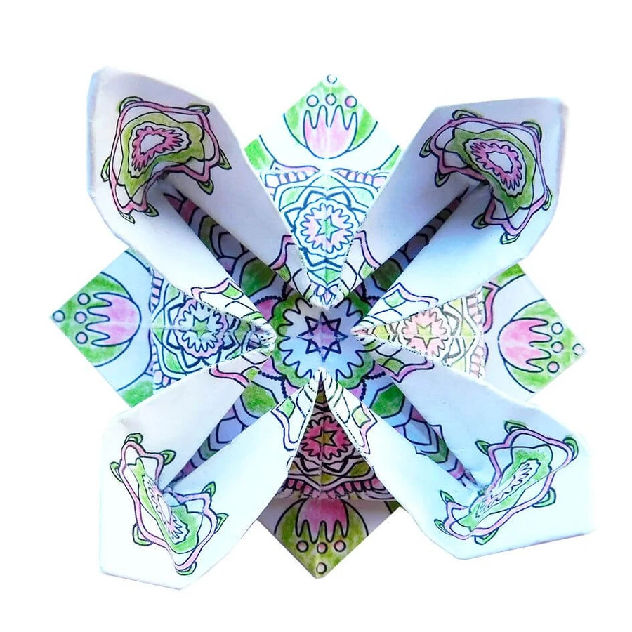 Origami Mandala Färbung Mandala, Fridolin