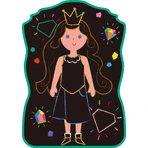 Portable chalk drawing set, Haku Yoka - Dress up Princess
